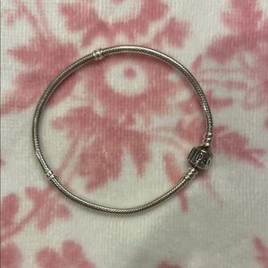 Pandora Silver Snake Chain Bracelet in Silver, 8.3 inch size. Authentic.